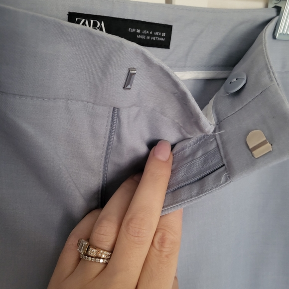 ZARA Blue Office Business Pants - Picture 4 of 8